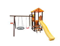 Детский уличный игровой комплекс Perfetto sport Bari 7  + качели Паутина в Воронеже,