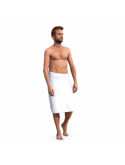 пляж Мужчина с полотенцем 10