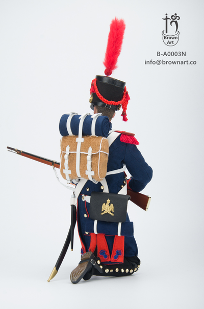 Артиллерист армии Наполеона - КОЛЛЕКЦИОННАЯ ФИГУРКА 1/6 Artillery gunner of the guard  standard version (B-A0003N) - BROWN ART