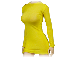 Женское узкое платье мини (желтое) - 1/6 - Side zip tight skirt (SA018C) - SA Toys