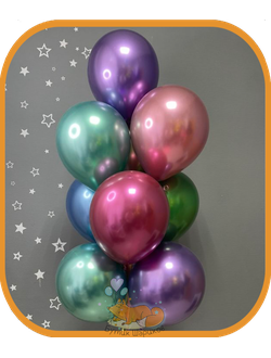 Букет шариков с гелием с футбольными мячами