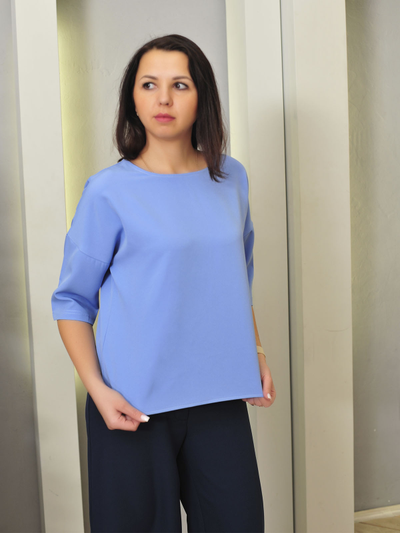Блузка Арт: 694-1023-голубой