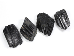 Турмалин чёрный шерл в ассортименте, кристалл /фрагмент кристалла, Бразилия (34-45 мм, 26-28 г) №29746