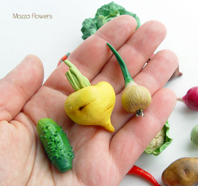 Овощи из полимерной глины улучшенные.