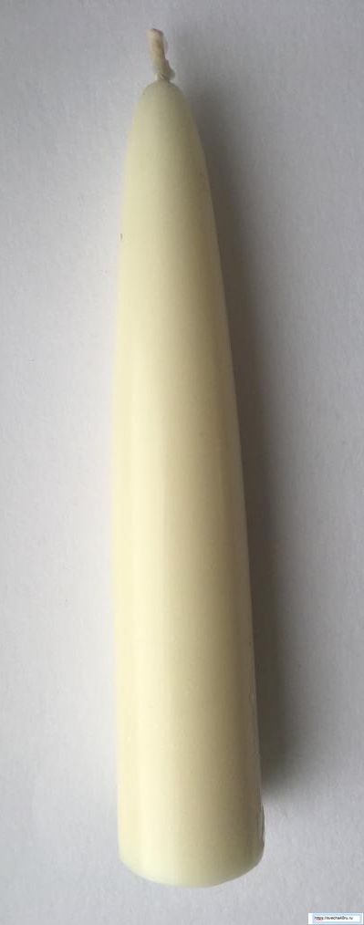 Свеча белая Алтарная малая (до 9ч. горения).