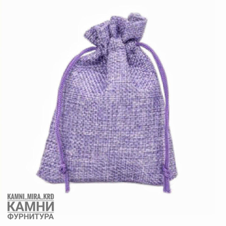 МЕШОЧКИ ИЗ ИСКУССТВЕННОГО ЛЬНА 9*12 см, цвет в ассортименте, цена за штуку