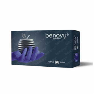 BENOVY NITRILE MULTICOLOR сиренево-ГОЛУБЫЕ размер S