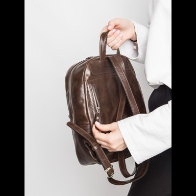 Женский кожаный рюкзак Anzolla brown (арт. 3040-02)
