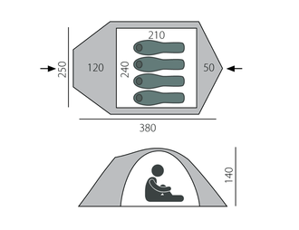 Палатка BTrace Talweg 4 с алюминиевыми дугами