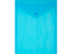 Папка-конверт A5с кнопкой, вертикал прозрачный синий 0.18мм, 10 шт.уп