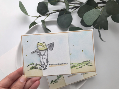 ФП штамп "Лягушка на охоте"