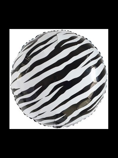 Фольгированный круг Зебра