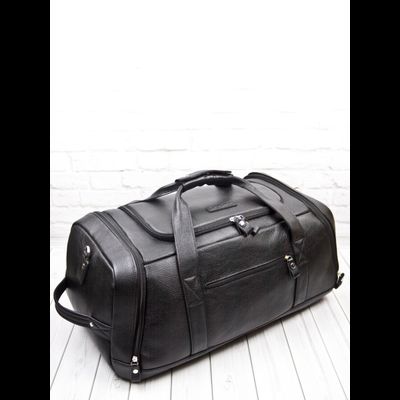 Кожаная дорожная сумка / рюкзак Napoli black 
(арт. 4034-01)