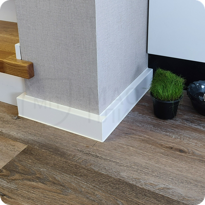 Плинтус ХДФ Dollken Cubu Flex Life XL 60мм Х 2,5 м 1013/5012 Белый