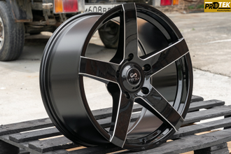 Комплект дисков R20 9,5J ET+30 5*150 Infinity LW184 Черный с фрезеровкой (R658)