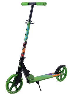 Самокат Sportsbaby Street Art MS-135 зеленый светящиеся колеса