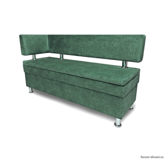 Кухонный ДИВАН "ФОРУМ-4" с боковой спинкой, Зеленый Левый