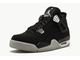 Nike Air Jordan Retro 4 Black White вблизи