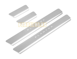 Накладки порогов RIVAL (4 шт.) Hyundai Elantra 2021-