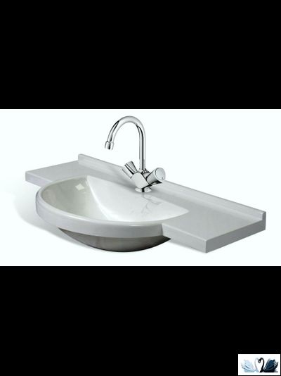 Раковина Эстет Cuba 90 х 43 см мраморная на столешницу