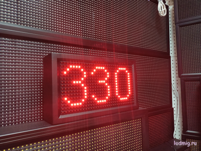 Таймер обратного / прямого счета дней 210*370мм (красный)