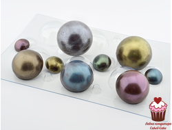 Форма пластик Сферы микс 6см, 5см, 3см