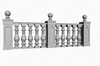 балюстрада балясин BL-017 с тумбами