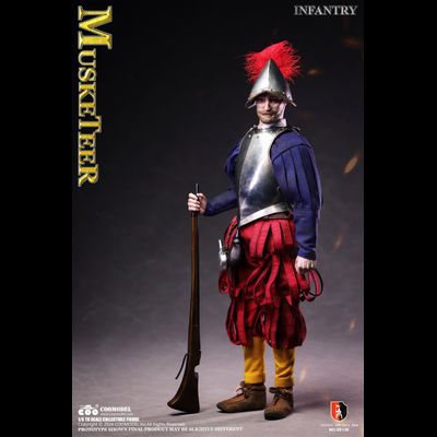 Испанский мушкетер (медно-никелевая версия) - КОЛЛЕКЦИОННАЯ ФИГУРКА 1/6 Series of Empires Spanish Conquistadors Nickel Silver Edition MUSKETEER (SE139) - COOMODEL