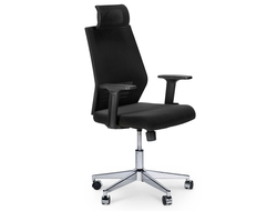 Кресло Престиж black, черный пластик/черная сетка/черная ткань