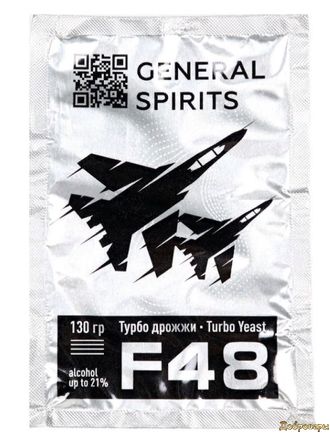 Спиртовые турбо дрожжи General Spirits F48, 130 гр