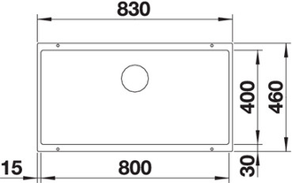 Мойка Blanco SUBLINE 800-U с отв.арм. InFino, 523145