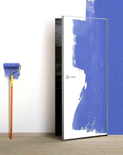 Дверь PX-0 Invisible  AL матовая