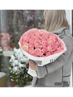 Букет нежно-розовых роз Эквадор
