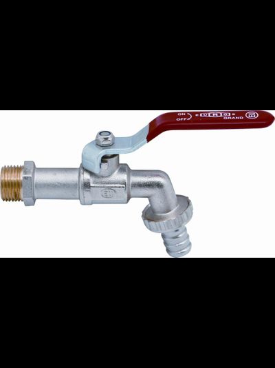 Кран водоразборный шаровой 1/2'' 3/4 с носиком эконом рукоятка нар.р.