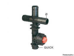 Корпус 1-на позиционный шланового типа D1/2(13mm.) с нижним креплением; проходной (тройник)