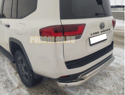 Защита заднего бампера двойная d76/60 для Toyota Land Cruiser 300 GR Sport 2021-