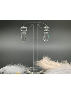 Серьги Кристалл света 4см