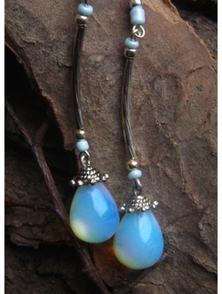 Серьги бохо "Капли лунного дождя"