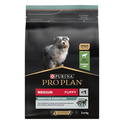 Pro Plan (Про План) Sensitive digestion для щенков средних пород с чувствительным пищеварением с ягнёнком, 3 кг