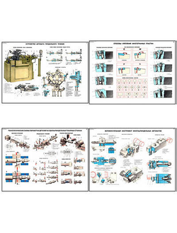 Плакаты ПРОФТЕХ "Наладка токарных автоматов и полуавтоматов" (10 пл, винил, 70х100)