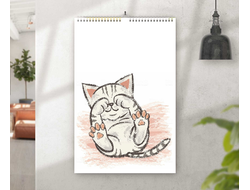 Перекидной календарь Котики №19