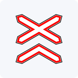 Дорожный знак 1.3.2 Многопутная железная дорога