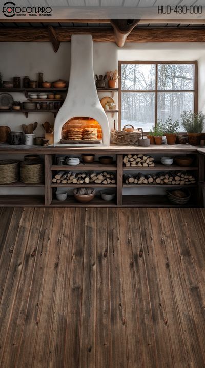 Фотофон виниловый «В избе»