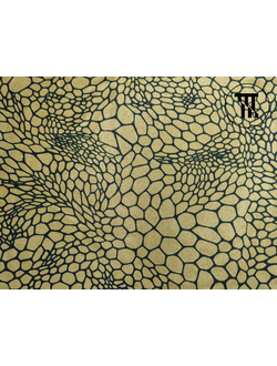 Бифлекс голограмма, принт "Змея", цв. Золото