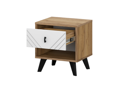 Байкал Тумба прикроватная Дуб Золотой/Белый матовый