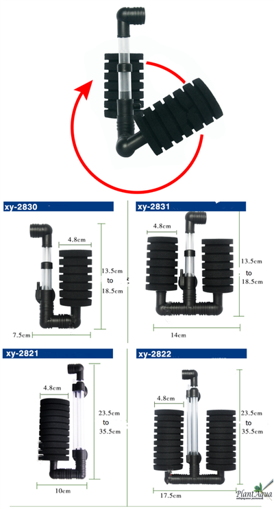 Аэрлифтный фильтр (XY-2820) для аквариумов до 20 л