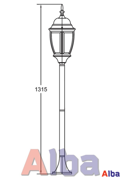Садово парковый светильник Arsenal 206 gold