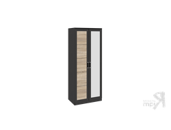 Шкаф для одежды с 1-ой глухой и 1-ой зеркальной дверью «Токио»