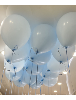 Шары голубой 15 шт под потолок