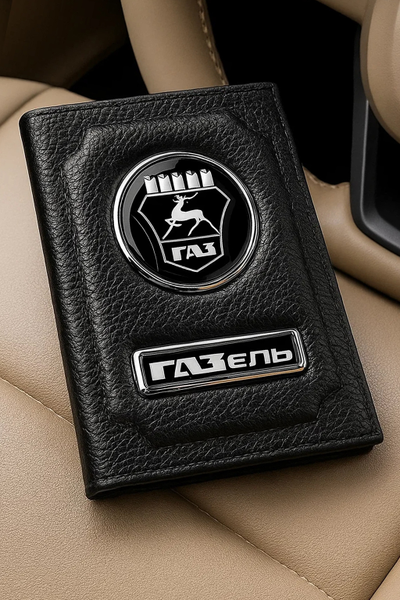 Обложка для авто документов с логотипом ГАЗ, газель, GAZ